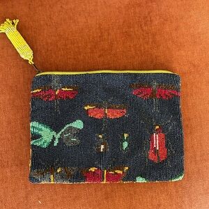 Anthropologie miss albright vintage beaded clutch with zipper.